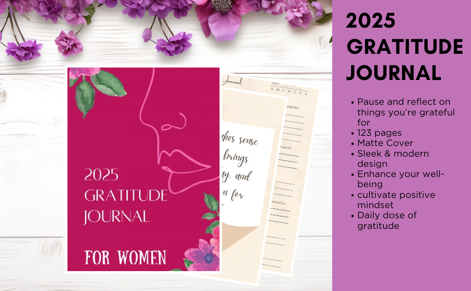 Beautiful 2025 Gratitude Journal For Women