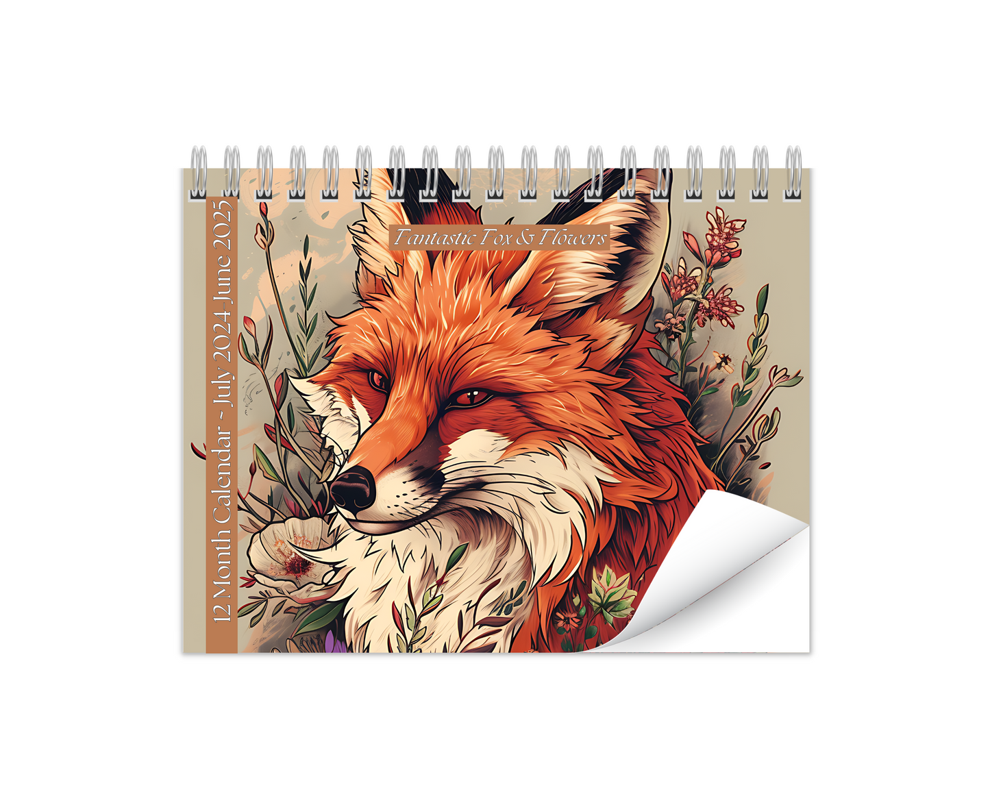 Fantastic Fox & Flowers  12 Month Calendar