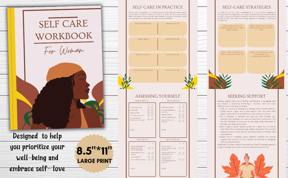 Self Care Workbook For Woman